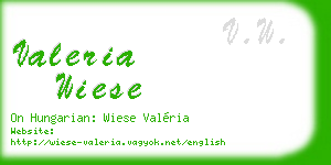 valeria wiese business card
